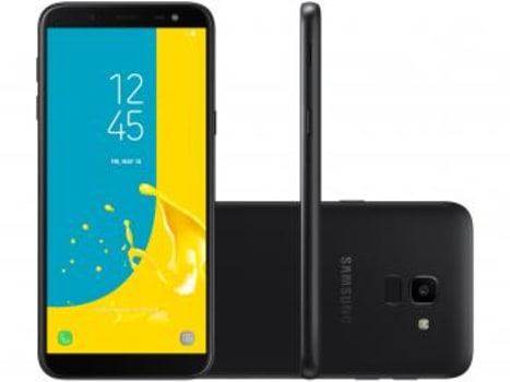 Smartphone Samsung Galaxy J6 32GB Preto - Dual Chip 4G Câm. 13MP + Selfie 8MP Flash - Magazine Ofertaesperta