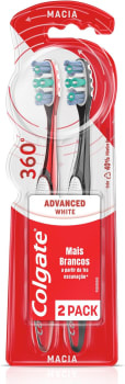 Colgate Escova Dental 360º Luminous White 2Unid Promo Leve 2 Pague 1 Cores Sortidas