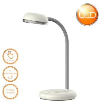 Luminária de Mesa LED 5W 330 Lúmens com Corpo Flexível, Botão Touch, 3 Tipos de Luminosidade, Liga e Desliga Sensível ao Toque- Ledvance Desk Led