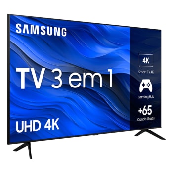 Samsung Smart TV 65 polegadas UHD 4K 65CU7700 2023 Processador Crystal 4K Gaming Hub Visual Livre de Cabos Tela sem limites Alexa built in