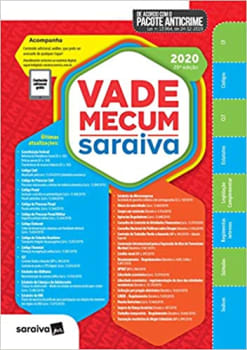 Livro Vade Mecum Saraiva 2020 Tradicional - 29ª Edição: Atualizado Com o Pacote Anticrime