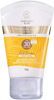 Protetor Solar Facial Australian Gold Gel Creme Fps 30 50g