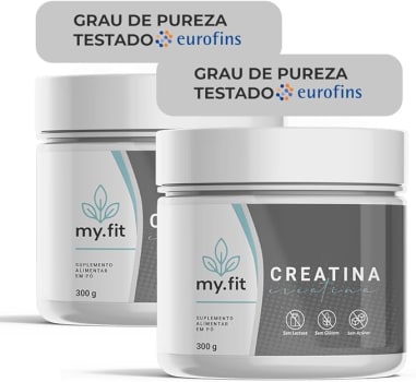 Kit 2x Creatina 100% Pura - Monohidratada, Laudo de Pureza Disponível - Total 600g