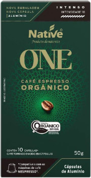 Native, Café Orgânico em Cápsula Intenso 50g - Compatível com Nespresso, contém 10 cápsulas