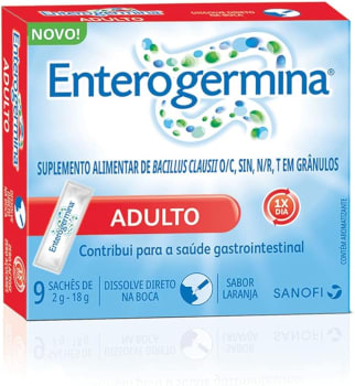 Enterogermina Adulto Probiótico 9 sachês sabor laranja