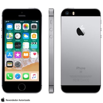 iPhone SE Cinza Espacial, com Tela de 4", 4G, 32 GB e Câmera de 12 MP - MP822BR/A - AEMP822BRACNZ