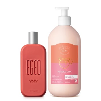 Combo Egeo Cherry Blast Desodorante Colônia 90ml + Loção Corporal Pessegura 400ml