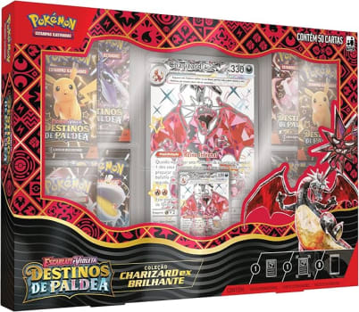 Box Destinos de Paldea Charizard EX Brilhante, Cor: Estampado Copag