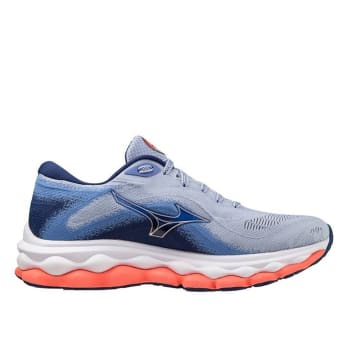 Tênis Feminino Mizuno Wave Sky 7 - Azul+Prata