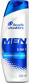 2 Unidades — Shampoo Anticaspa Head & Shoulders 3 Em 1 - 200ml