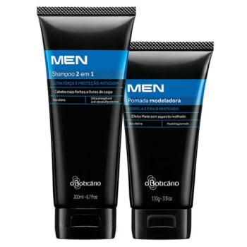 Combo MEN Cabelos: Shampoo 2 em 1 + Pomada Modeladora