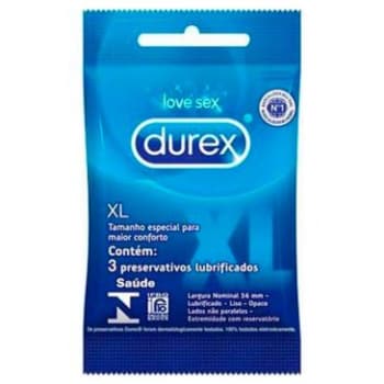 Preservativo Durex XL com 3 unidades