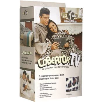 Cobertor Solteiro com Mangas TV  Leopardo - Loani