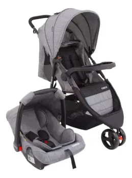 Travel System Jetty Duo Cinza Mescla Cosco Kids