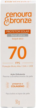 Cenoura e Bronze Protetor Solar Facial Fps70 - 50 g