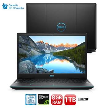 Notebook Gamer Dell NVIDIA GeForce GTX 1650 Core i5-9300HQ 8GB 1TB 128GB SSD Tela Full HD 15.6” Windows 10 G3-3590-A20P