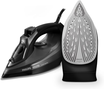 Philips Walita Preto Ferro A Vapor Série 5000, Vapor Constante De 25g/min, Sistema De Vapor Extra De 180g, SteamGlide Plus (DST5040/85), 1470W, 110V