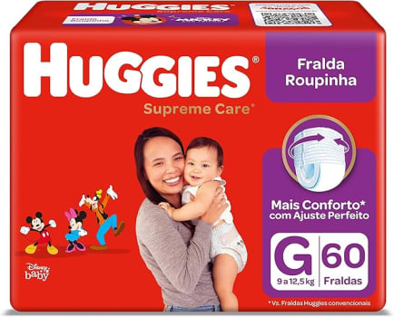 Huggies Fralda Roupinha Supreme Care G 60 Un