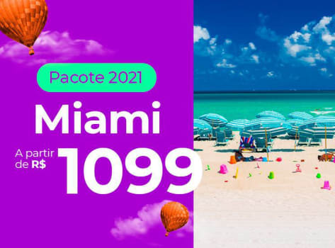 Miami, USA Pacote Miami (Segundo Semestre 2021) - Aéreo + Hospedagem