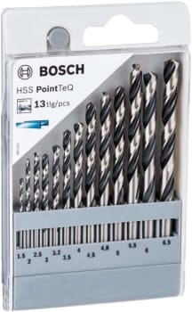 Bosch Jogo broca para metal HSS-PointTeQ 1,5-6,5mm 13 peças