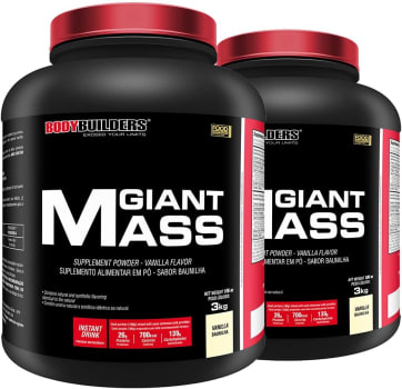 Kit 2x Giant Mass 3kg - Bodybuilders Sabor: Baunilha e Chocolate