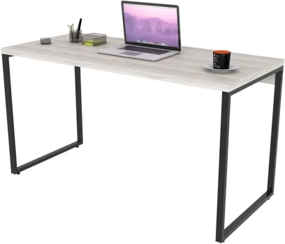 Mesa para Escritório Office Estilo Industrial 135m Compace Kuadra Snow/Est.Preta