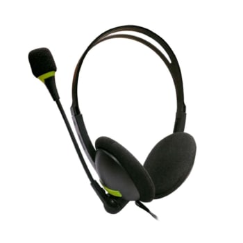 Headset Office Hayom Drivers 40mm P2 Preto e Verde - HF2212