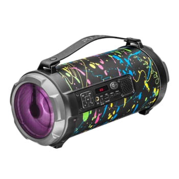 Caixa De Som Pulse Bazooka Paint Blast Bluetooth 120W Bivolt Preta