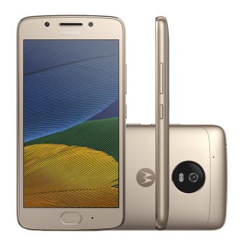 Smartphone Motorola Moto G5 XT1672 32GB Dourado Tela 5" Câmera 13MP Android 7.0