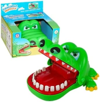 Brinquedo Jogo Crocodilo Morde Dedo Dentista Pura Diversão