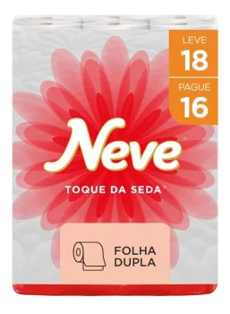 6 Packs Papel Higiênico Toque De Seda Leve 18 Pague 16 Neve (Total 108)