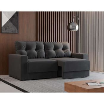 Sofá 2 Lugares Retrátil Lubeck Suede Grafite 140 cm - Mobly - Sofá 2 Lugares - Magazine OfertaespertaLogo LuLogo Magalu