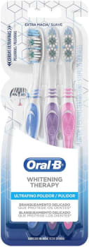 Escova Dental Oral-B Whitening Therapy Ultrafino Polidor - 3 Unidades