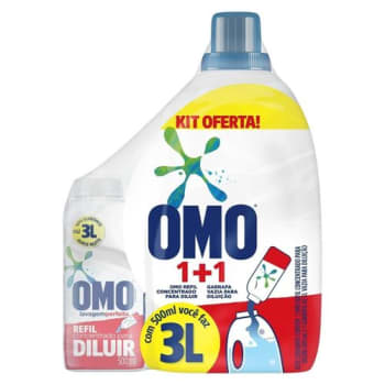 Kit Sabão para diluir OMO 500ml com garrafa