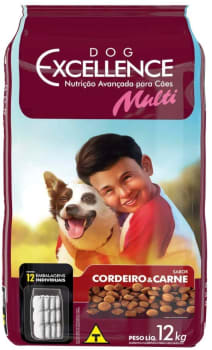  Dog Excellence Adulto Mult Carne e Cordeiro 12kg 