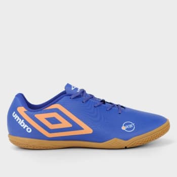 Chuteira Futsal Umbro Orbit Unissex - Azul+Laranja