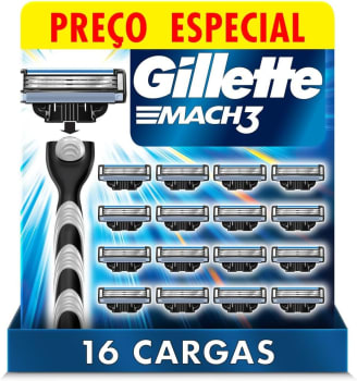 Gillette Mach3 - Refil Para Barbear, 16 Unidades