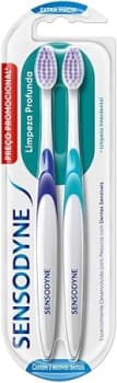 Sensodyne Limpeza Profunda Escova de Dente Extra Macia para Dentes Sensíveis - Kit com 2 unid.