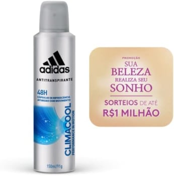 10 Unidades — Desodorante Aerossol Adidas Masculino Climacool 150ml