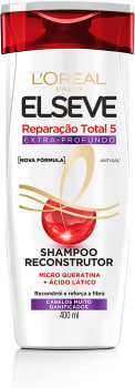 10 Unidades - Shampoo Reparação Total 5 Extra Profundo Elseve L'Oréal Paris 400ml