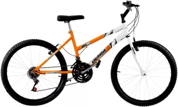 ULTRA BIKE Bicicleta Bicolor Aro 26 – 18 Marchas Laranja/Branco