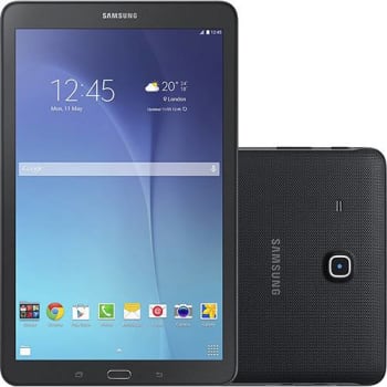 Tablet Samsung Galaxy Tab E T560 8GB Wi-Fi Tela 9.6" Android 4.4 Quad-Core - Preto (Cód. 123021119)