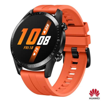 Smartwatch GT 2 - LTN-B19P Huawei com 1,39", Pulseira de Silicone Laranja, Bluetooth e 4GB