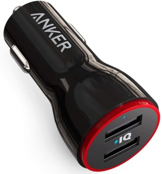Carregador Veicular Anker PowerDrive, 2 portas USB, 24W de potência