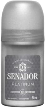 Desodorante Roll On Senador Platinum De 60 Ml., Senador