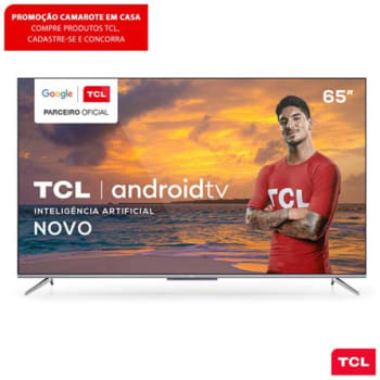  Smart TV TCL LED Ultra HD 4K 65" Android TV com Google Assistant, Borda Ultrafina e Wi-Fi - 65P715 