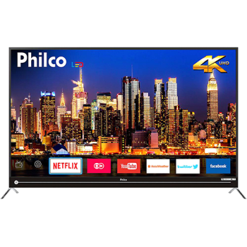 Smart TV LED 55" Philco PTV55G50SN Ultra HD 4k com Conversor Digital 3 HDMI 2 USB Wi-Fi Soundbar Embutido 60Hz