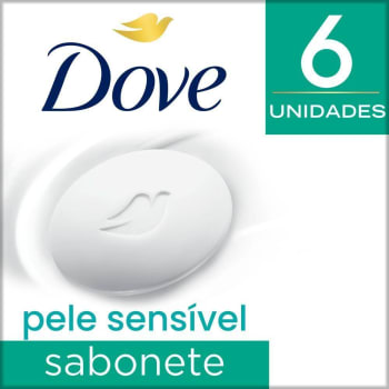 6 unidades — Sabonete em Barra Dove Pele Sensível 90g