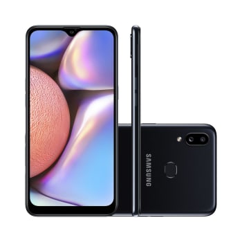 Smartphone Samsung Galaxy A10s 32GB Preto 4G Tela 6.2" Câmera Dupla 13MP Selfie 8MP Dual Chip Android 9.0