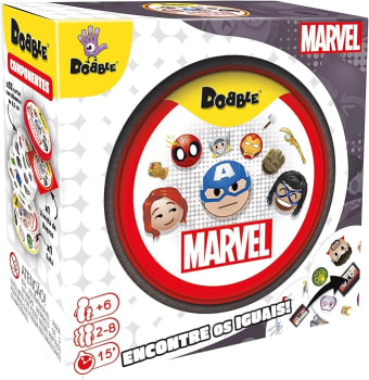 Galápagos, Dobble: Marvel Emoji, Jogo de Cartas para Família, 2 a 8 jogadores, 15minutos por partida